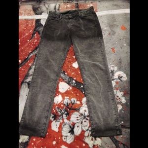 EACH X OTHER by Alessandra d'Urso Sz 26 Gray Skinny Leg Cordouroy Pants EUC